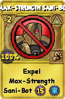Wizard101 Myth spell card: Max-Strength Sani-Bot, Spell ID 3201