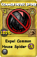 Wizard101 Myth spell card: Common House Spider, Spell ID 3247