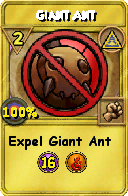 Wizard101 Myth spell card: Giant Ant, Spell ID 3252