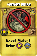 Wizard101 Myth spell card: Mutant Briar, Spell ID 3207