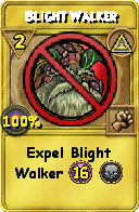 Wizard101 Myth spell card: Blight Walker, Spell ID 3212