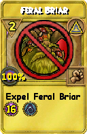 Wizard101 Myth spell card: Feral Briar, Spell ID 3236