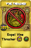 Wizard101 Myth spell card: Vine Thrasher, Spell ID 3226