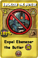 Wizard101 Myth spell card: Ebenezer the Butler, Spell ID 3248