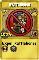 Wizard101 Myth spell card: Rattlebones, Spell ID 3026