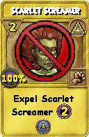 Wizard101 Myth spell card: Scarlet Screamer, Spell ID 3016