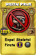 Wizard101 Myth spell card: Skeletal Pirate, Spell ID 3017