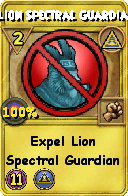 Wizard101 Myth spell card: Lion Spectral Guardian, Spell ID 3538