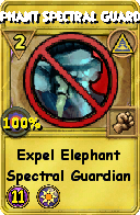Wizard101 Myth spell card: Elephant Spectral Guardian, Spell ID 3539