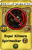 Wizard101 Myth spell card: Killmare Spiritwalker, Spell ID 3534
