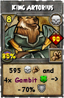 Wizard101 Death spell card: King Artorius, Spell ID 3194