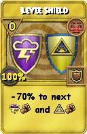 Wizard101 Balance spell card: Levee Shield, Spell ID 3631