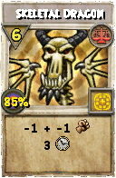 Wizard101 Balance spell card: Skeletal Dragon, Spell ID 3169