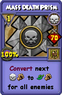Wizard101 Death spell card: Mass Death Prism, Spell ID 3475