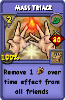 Wizard101 Life spell card: Mass Triage, Spell ID 3284