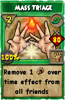 Wizard101 Life spell card: Mass Triage, Spell ID 3284