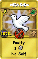 Wizard101 Life spell card: Mega Calm, Spell ID 3349