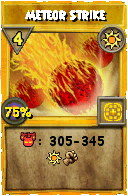 Wizard101 Sun spell card: Meteor Strike, Spell ID 3677