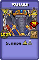 Wizard101 Myth spell card: Vassanji, Spell ID 3102