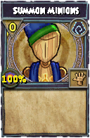Wizard101 Shadow spell card: Summon Minions, Spell ID 3503