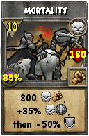 Wizard101 Death spell card: Mortality, Spell ID 3446