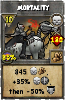 Wizard101 Death spell card: Mortality, Spell ID 3448