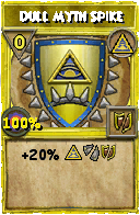 Wizard101 Myth spell card: Dull Myth Spike, Spell ID 3849