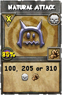 Wizard101 Death spell card: Natural Attack, Spell ID 3634
