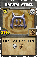 Wizard101 Death spell card: Natural Attack, Spell ID 3613