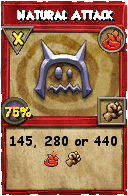 Wizard101 Fire spell card: Natural Attack, Spell ID 3172