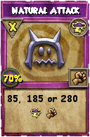 Wizard101 Storm spell card: Natural Attack, Spell ID 3716