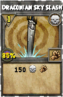 Wizard101 Death spell card: Draconian Sky Slash, Spell ID 3060
