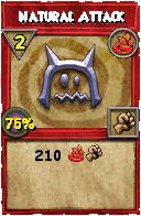 Wizard101 Fire spell card: Natural Attack, Spell ID 3660