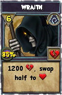 Wizard101 Shadow spell card: Wraith, Spell ID 3103