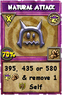 Wizard101 Storm spell card: Natural Attack, Spell ID 3855