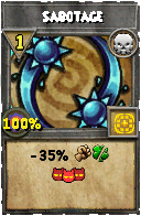 Wizard101 Death spell card: Sabotage, Spell ID 3001