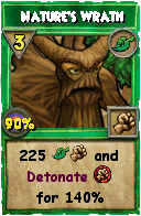 Wizard101 Life spell card: Nature's Wrath, Spell ID 3242