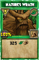 Wizard101 Life spell card: Nature's Wrath, Spell ID 3261