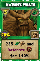 Wizard101 Life spell card: Nature's Wrath, Spell ID 3243