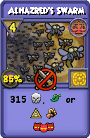 Wizard101 Balance spell card: Alhazred's Swarm, Spell ID 3646