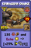 Wizard101 Balance spell card: Courageous Charge, Spell ID 3168