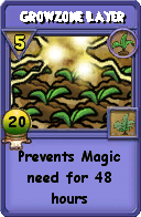 Wizard101 Gardening spell card: Growzone Layer, Spell ID 3704