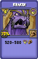 Wizard101 Storm spell card: Kraken, Spell ID 3696