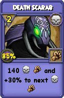 Wizard101 Death spell card: Death Scarab, Spell ID 3198