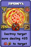 Wizard101 Balance spell card: Supernova, Spell ID 3222