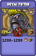 Wizard101 Storm spell card: Royal Triton, Spell ID 3671