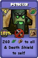 Wizard101 Life spell card: Potboiler, Spell ID 3345