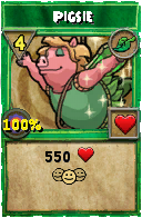 Wizard101 Life spell card: Pigsie, Spell ID 3129