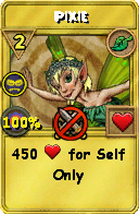 Wizard101 Life spell card: Pixie, Spell ID 3335