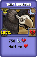 Wizard101 Moon spell card: Shift Ghulture, Spell ID 3580